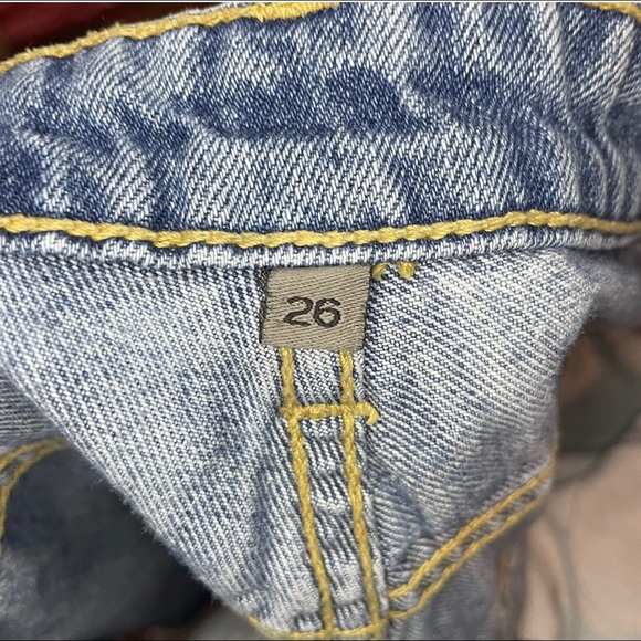 Carmar LF Denim Shorts Size 26 Blue Shorts Distressed Cuffed High Rise - Picture 10 of 12